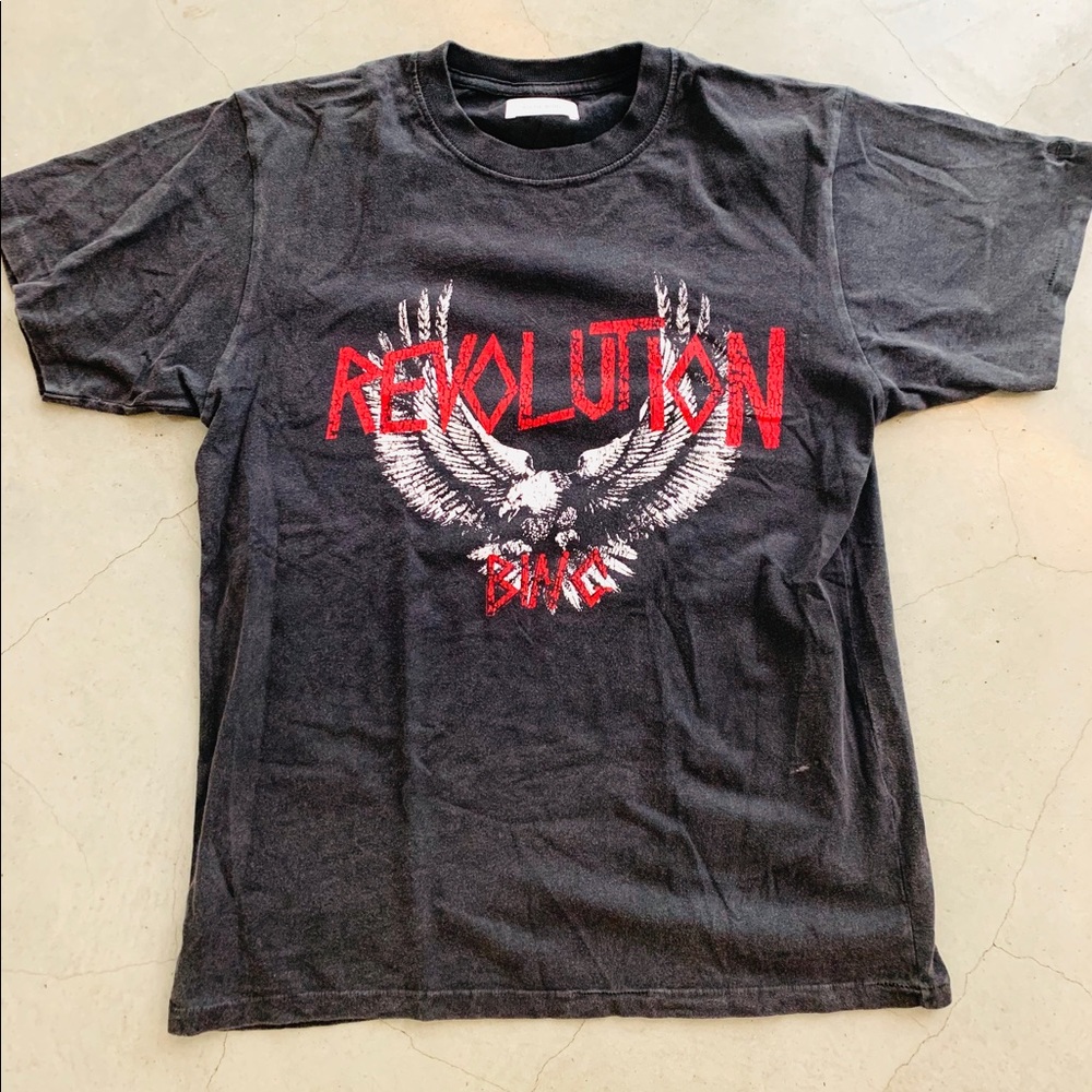 Anine Bing Lili Revolution Tee- washed black